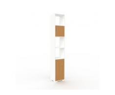Aktenregal Weiß - Flexibles Büroregal: Türen in Eiche - Hochwertige Materialien - 41 x 235 x 35 cm, konfigurierbar