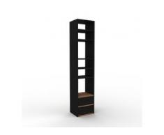 Bücherregal Schwarz - Modernes Regal für Bücher: Schubladen in Schwarz - 41 x 195 x 35 cm, Individuell konfigurierbar