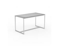 Beistelltisch Kristallglas satiniert - Eleganter Nachttisch: Hochwertige Materialien, einzigartiges Design - 81 x 46 x 42...
