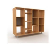 Holzregal Eiche, Holz - Skandinavisches Regal aus Holz: Hochwertige Qualität, einzigartiges Design - 156 x 130 x 47 cm,...