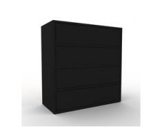 Kommode Schwarz - Design-Lowboard: Schubladen in Schwarz - Hochwertige Materialien - 77 x 80 x 35 cm, Selbst zusammenstellen