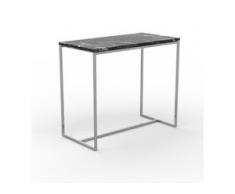 Beistelltisch Marmor, Schwarzer Marquina - Eleganter Nachttisch: Hochwertige Materialien, einzigartiges Design - 81 x 71 x...