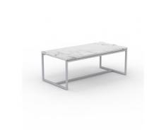 Beistelltisch Marmor, Weißer Carrara - Eleganter Nachttisch: Hochwertige Materialien, einzigartiges Design - 81 x 31 x 42...