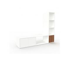 TV-Schrank Weiß - Moderner Fernsehschrank: Türen in Weiß - 190 x 157 x 47 cm, konfigurierbar