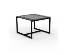 Beistelltisch Rauchglas satiniert - Eleganter Nachttisch: Hochwertige Materialien, einzigartiges Design - 42 x 31 x 42 cm,...