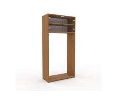 Vitrine Kristallglas klar - Moderne Glasvitrine: Türen in Kristallglas klar - Hochwertige Materialien - 77 x 158 x 35 cm,...