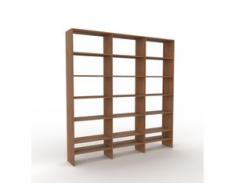 Holzregal Nussbaum, Holz - Skandinavisches Regal aus Holz: Hochwertige Qualität, einzigartiges Design - 226 x 233 x 35 cm,...