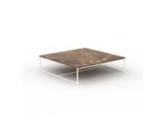 Beistelltisch Marmor, Brauner Emperador - Eleganter Nachttisch: Hochwertige Materialien, einzigartiges Design - 121 x 31 x...