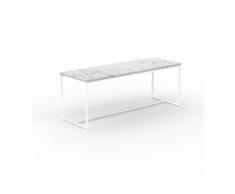 Beistelltisch Marmor, Weißer Carrara - Eleganter Nachttisch: Hochwertige Materialien, einzigartiges Design - 121 x 46 x 42...