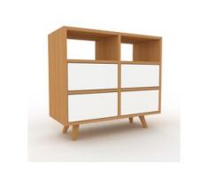 Kommode Eiche - Design-Lowboard: Schubladen in Weiß - Hochwertige Materialien - 79 x 72 x 35 cm, Selbst zusammenstellen