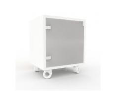 Rollcontainer Kristallglas satiniert - Moderner Rollcontainer: Türen in Kristallglas satiniert - 41 x 49 x 35 cm,...