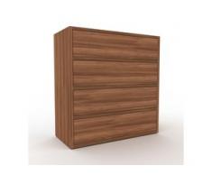 Holzregal Nussbaum - Skandinavisches Regal aus Holz: Schubladen in Nussbaum - 77 x 80 x 35 cm, Personalisierbar