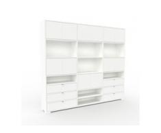 Aktenschrank Weiß - Büroschrank: Schubladen in Weiß & Türen in Weiß - Hochwertige Materialien - 226 x 196 x 35 cm, Modular