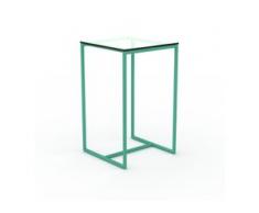 Beistelltisch Kristallglas klar - Eleganter Nachttisch: Hochwertige Materialien, einzigartiges Design - 42 x 71 x 42 cm,...