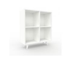 Aktenregal Weiß - Flexibles Büroregal: Hochwertige Qualität, einzigartiges Design - 79 x 91 x 35 cm, konfigurierbar