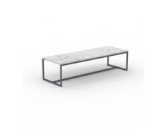 Beistelltisch Marmor, Weißer Carrara - Eleganter Nachttisch: Hochwertige Materialien, einzigartiges Design - 121 x 31 x 42...