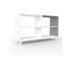 Aktenregal Weiß - Flexibles Büroregal: Hochwertige Qualität, einzigartiges Design - 152 x 91 x 47 cm, konfigurierbar