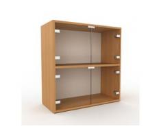 Vitrine Kristallglas klar - Moderne Glasvitrine: Türen in Kristallglas klar - Hochwertige Materialien - 77 x 80 x 35 cm,...