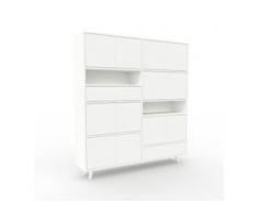 Aktenschrank Weiß - Büroschrank: Schubladen in Weiß & Türen in Weiß - Hochwertige Materialien - 152 x 168 x 35 cm, Modular