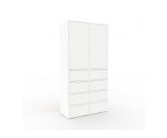 Highboard Weiß - Highboard: Schubladen in Weiß & Türen in Weiß - Hochwertige Materialien - 79 x 157 x 35 cm, Selbst designen
