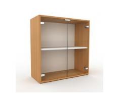 Vitrine Kristallglas klar - Moderne Glasvitrine: Türen in Kristallglas klar - Hochwertige Materialien - 77 x 80 x 35 cm,...