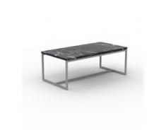 Beistelltisch Marmor, Schwarzer Marquina - Eleganter Nachttisch: Hochwertige Materialien, einzigartiges Design - 81 x 31 x...