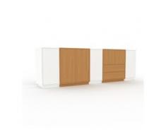 TV-Schrank Eiche - Fernsehschrank: Schubladen in Eiche & Türen in Eiche - 267 x 85 x 47 cm, konfigurierbar