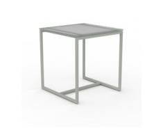 Beistelltisch Kristallglas satiniert - Eleganter Nachttisch: Hochwertige Materialien, einzigartiges Design - 42 x 46 x 42...