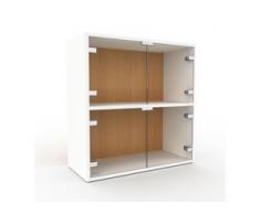 Vitrine Kristallglas klar - Moderne Glasvitrine: Türen in Kristallglas klar - Hochwertige Materialien - 77 x 80 x 35 cm,...