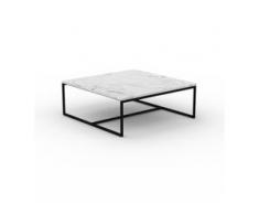 Beistelltisch Marmor, Weißer Carrara - Eleganter Nachttisch: Hochwertige Materialien, einzigartiges Design - 81 x 31 x 81...