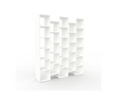 Aktenregal Weiß - Flexibles Büroregal: Hochwertige Qualität, einzigartiges Design - 195 x 233 x 47 cm, konfigurierbar