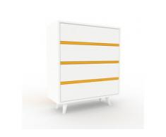 Kommode Weiß - Design-Lowboard: Schubladen in Weiß - Hochwertige Materialien - 77 x 91 x 35 cm, Selbst zusammenstellen