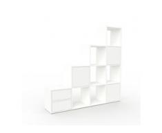 Aktenregal Weiß - Büroregal: Schubladen in Weiß & Türen in Weiß - Hochwertige Materialien - 156 x 157 x 35 cm, konfigurierbar