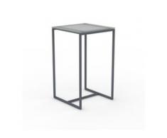 Beistelltisch Kristallglas satiniert - Eleganter Nachttisch: Hochwertige Materialien, einzigartiges Design - 42 x 71 x 42...