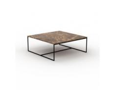Beistelltisch Marmor, Brauner Emperador - Eleganter Nachttisch: Hochwertige Materialien, einzigartiges Design - 121 x 46 x...