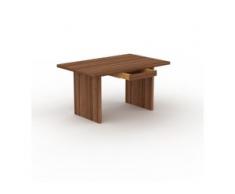 Schreibtisch Massivholz Nussbaum - Moderner Massivholz-Schreibtisch: mit 1 Schublade/n - Hochwertige Materialien - 140 x 75...