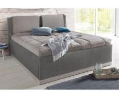 Westfalia Schlafkomfort Polsterbett, mit Bettkasten und Tagesdecke, grau