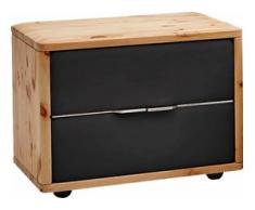 ADA premium Nachtkommode »Pure Pine«, Modell 797, schwarz
