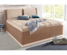 Westfalia Schlafkomfort Polsterbett, mit Bettkasten und Tagesdecke, braun