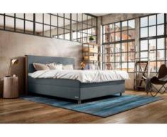Schlaraffia Boxspringbett »Elvis«, inkl. BULTEX® Topper, Holzfuß in Eiche, blau