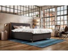 Schlaraffia Boxspringbett »Elvis«, inkl. BULTEX® Topper, Holzfuß in Eiche, grau