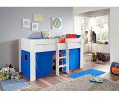 Relita Hochbett »Andi« mit Rolllattenrost und Vorhang, blau