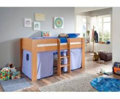 Relita Hochbett »Andi« mit Rolllattenrost und Vorhang, blau