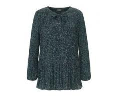 Bluse Plissée-Fältchen Samoon blau