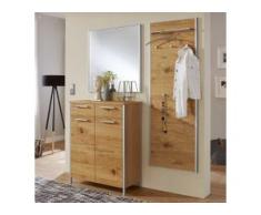 Garderobenset in Eiche Bianco furniert Spiegel (3-teilig)
