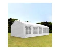 Partyzelt 4x10m PE 180g/m² weiß wasserdicht Gartenzelt, Festzelt, Pavillon