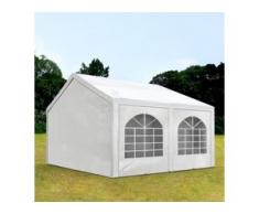 Partyzelt 4x4m PE 240g/m² weiß wasserdicht Gartenzelt, Festzelt, Pavillon