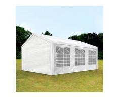 Partyzelt 4x6m PE 180g/m² weiß wasserdicht Gartenzelt, Festzelt, Pavillon