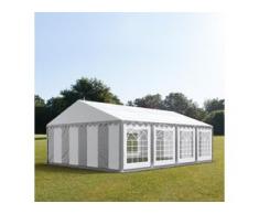 Partyzelt 6x8m PVC 500 g/m² grau wasserdicht Gartenzelt, Festzelt, Pavillon