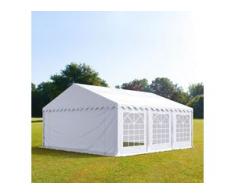 Partyzelt 6x6m PVC 500 g/m² weiß wasserdicht Gartenzelt, Festzelt, Pavillon